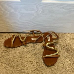 Brown/gold Steve Madden sandals